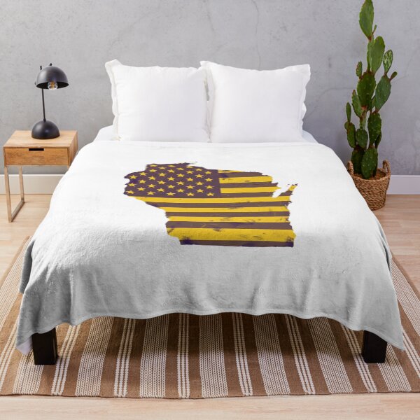 Item preview, Wisconsin USA Flag Silhouette – Stars and Stripes State Outline designed and sold by Paper Drip.