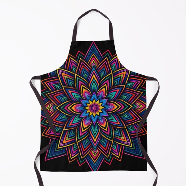 Item preview, Neon Psychedelic Mandala Flower designed and sold by treszure-chest.
