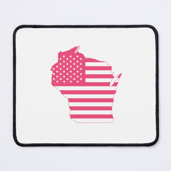 Item preview, Wisconsin USA Flag Silhouette – Stars and Stripes State Outline designed and sold by Paper Drip.
