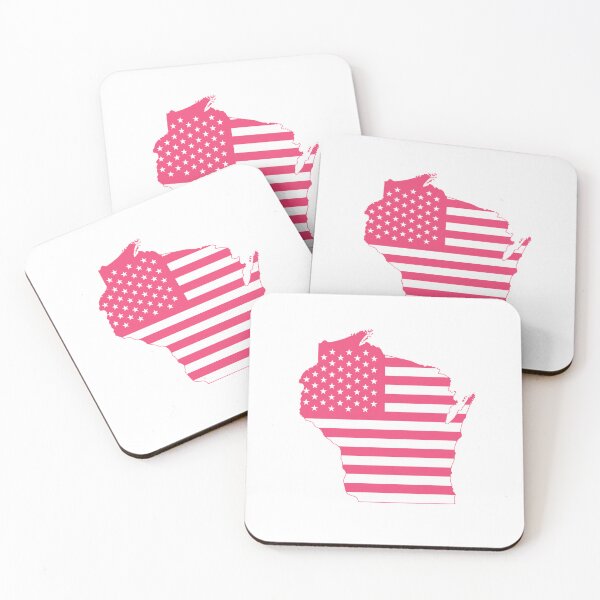 Item preview, Wisconsin USA Flag Silhouette – Stars and Stripes State Outline designed and sold by Paper Drip.