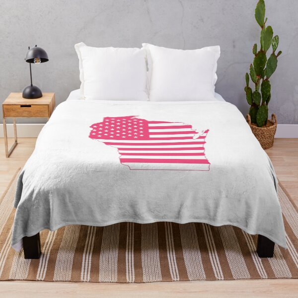 Item preview, Wisconsin USA Flag Silhouette – Stars and Stripes State Outline designed and sold by Paper Drip.