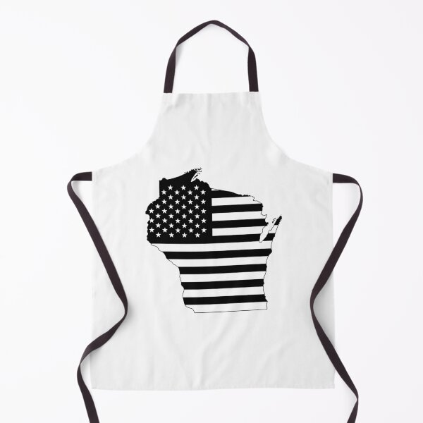 Item preview, Wisconsin USA Flag Silhouette – Stars and Stripes State Outline designed and sold by Paper Drip.