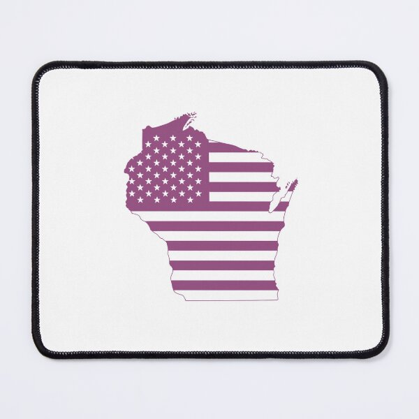 Item preview, Wisconsin USA Flag Silhouette – Stars and Stripes State Outline designed and sold by Paper Drip.