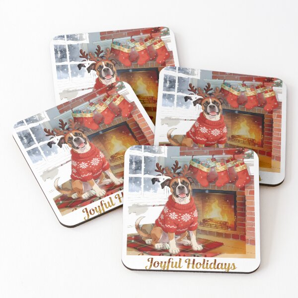 Item preview, boxer dog christmas designed and sold by Uglyandcute.