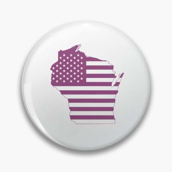 Item preview, Wisconsin USA Flag Silhouette – Stars and Stripes State Outline designed and sold by Paper Drip.