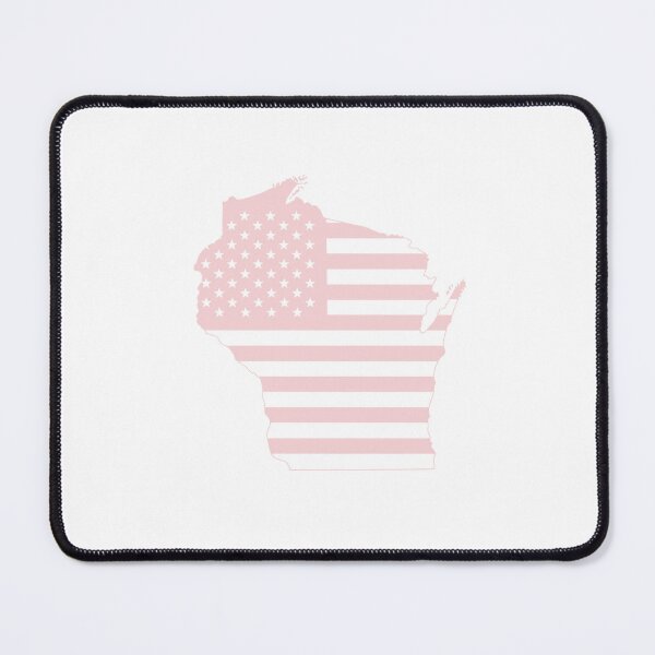 Item preview, Wisconsin USA Flag Silhouette – Stars and Stripes State Outline designed and sold by Paper Drip.