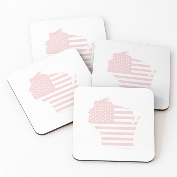 Item preview, Wisconsin USA Flag Silhouette – Stars and Stripes State Outline designed and sold by Paper Drip.