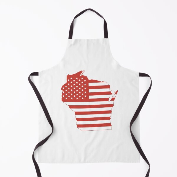 Item preview, Wisconsin USA Flag Silhouette – Stars and Stripes State Outline designed and sold by Paper Drip.