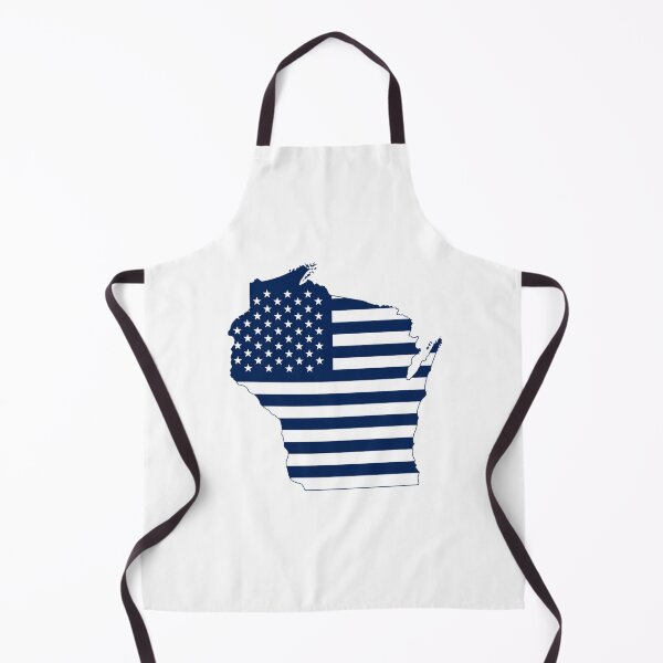 Item preview, Wisconsin USA Flag Silhouette – Stars and Stripes State Outline designed and sold by Paper Drip.