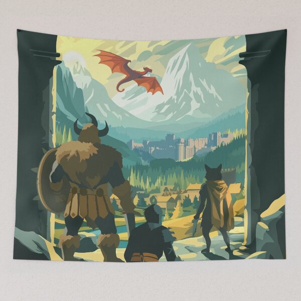 Item preview, Gloomhaven - Inspired Illustration / Retro Board Game Poster / Wall Art Print / Fantasy, Board Game, RPG, DnD / Home Decor Gift Idea designed and sold by RoleplayRealm.