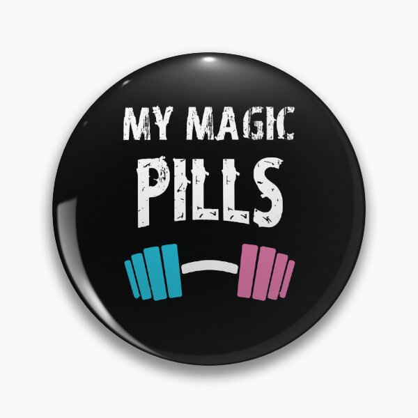 Item preview, My Magic Pills Funny Workout Barbell Design designed and sold by GetGoodFit.