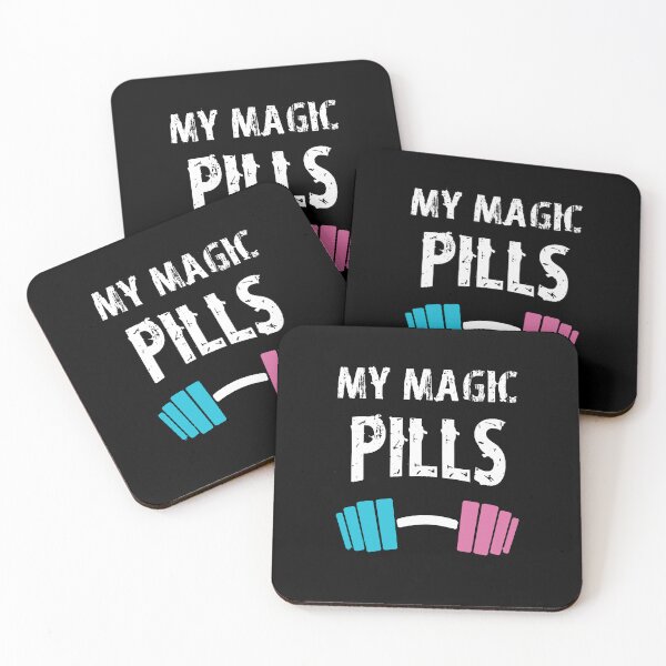 Item preview, My Magic Pills Funny Workout Barbell Design designed and sold by GetGoodFit.