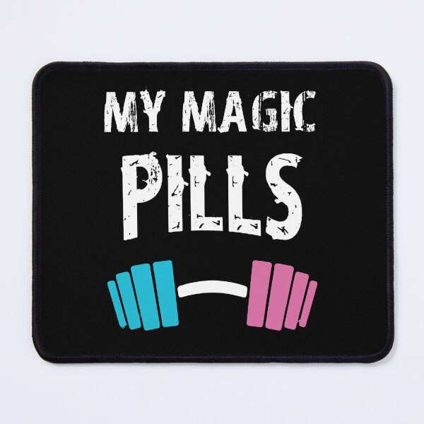 Item preview, My Magic Pills Funny Workout Barbell Design designed and sold by GetGoodFit.