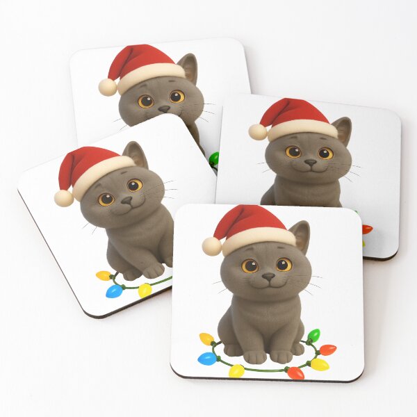 Item preview, Christmas British Shorthair Cat designed and sold by Sillytoe.