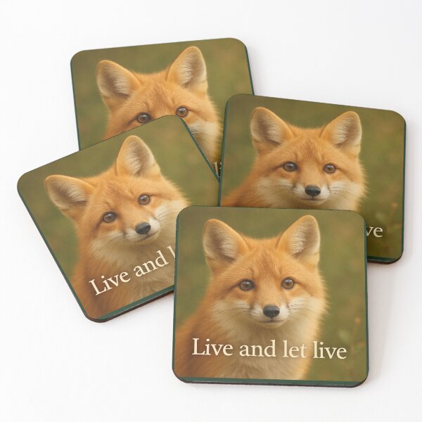 Item preview, Cute Fox — Live and Let Live — Animal Kindness Illustration designed and sold by @majovegana.