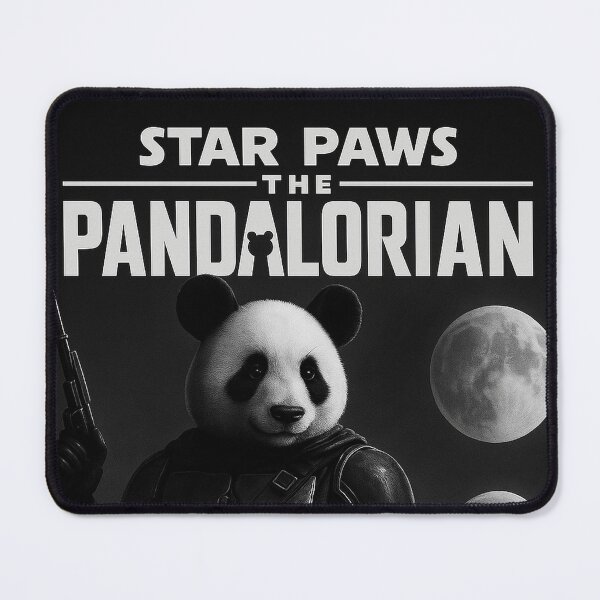 Item preview, Star Paws : The Pandalorian BW designed and sold by Activesmack.