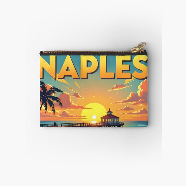 Item preview, Naples Pier, Florida, USA: Vintage-Style Painterly Travel Poster designed and sold by LSVart.
