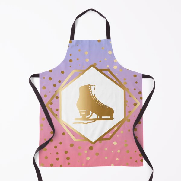 Item preview, Gold Figure Skate with Gold Dots on Purple to Pink Gradient designed and sold by Purposely Designed.