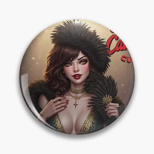 Item preview, Christmas Cabaret Cutie — One Night Only, Seats Sold Out (Retro Holiday Showgirl Pin-Up) designed and sold by Mark Mentzer.