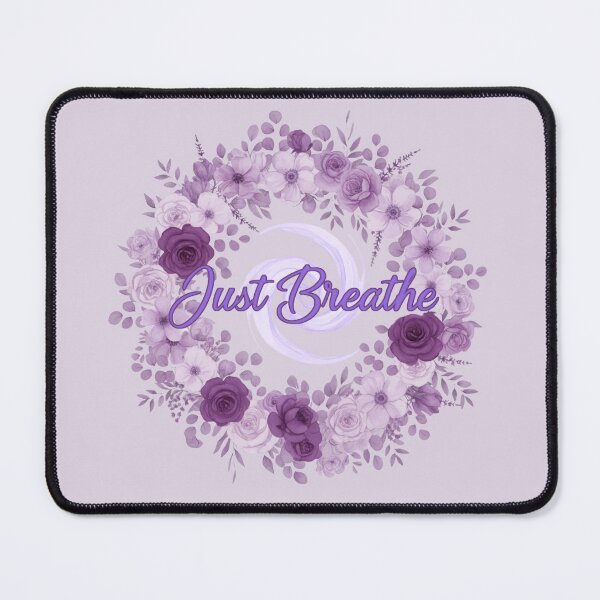 Item preview, Just Breathe (V.6) - Watercolor Floral Wreath Relaxation Meditation Wellness Design designed and sold by D-Islamic.