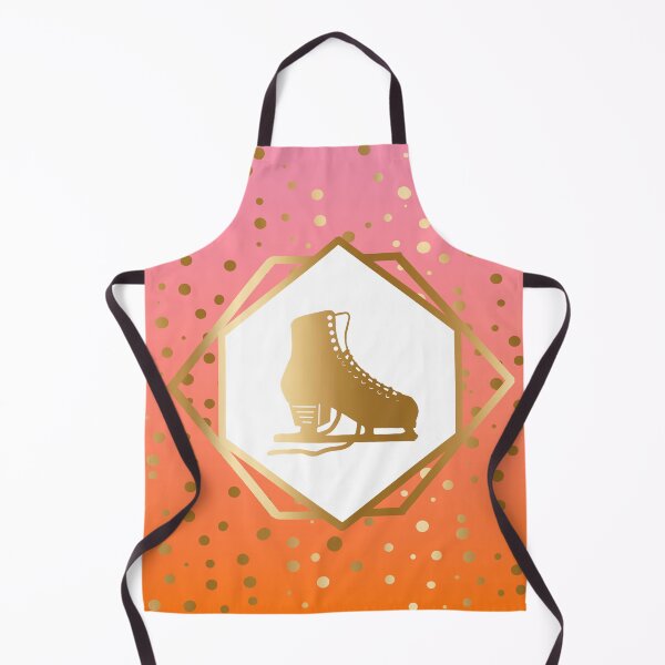 Item preview, Gold Figure Skate with Gold Dots on Pink to Orange  Gradient designed and sold by Purposely Designed.