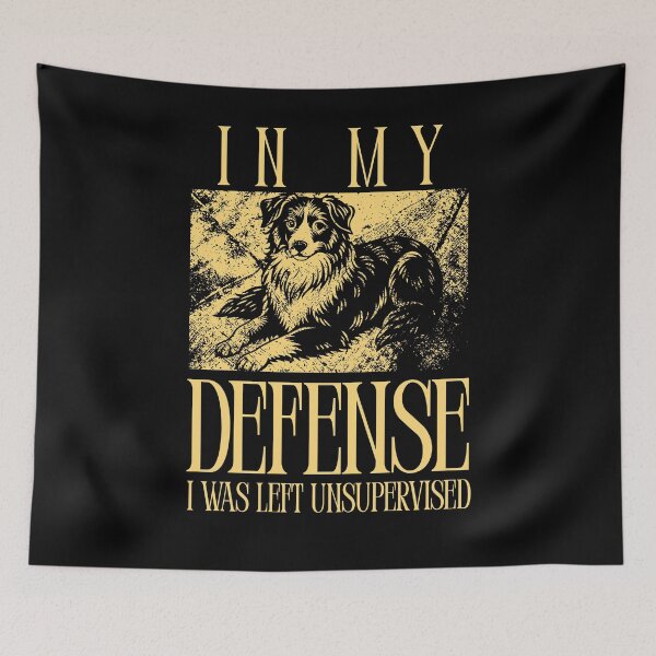 Item preview, Vintage Dog Art – Left Unsupervised designed and sold by RobinaWorks.