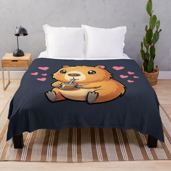 Item preview, Adorable Capybara with Yerba Mate Gourd and Hearts designed and sold by flamini.