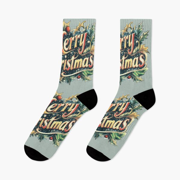 Item preview, Merry Christmas against a backdrop of a bouquet of shrubs, spruce, and leaves   designed and sold by JaroDesign2023.