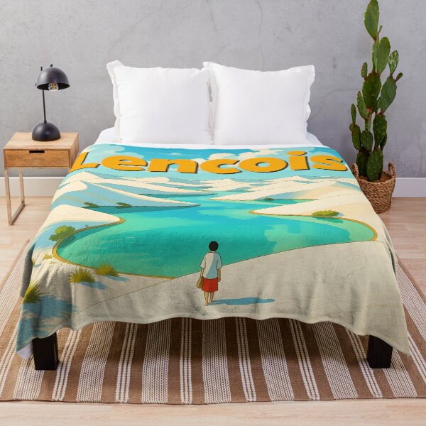 Item preview, Lencois Maranhenses, Maranhão, Brazil: Vintage-Style Painterly Travel Poster designed and sold by LSVart.