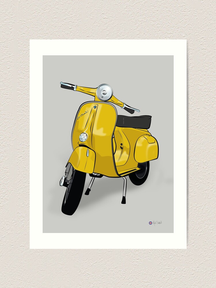 Alternate view of Vespa primavera - By Collibosher Art Print