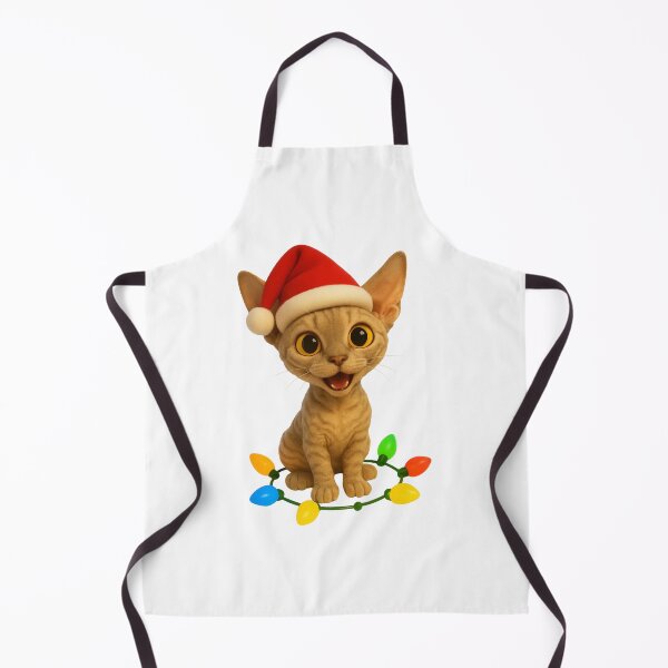 Item preview, Christmas Devon Rex Cat designed and sold by Sillytoe.