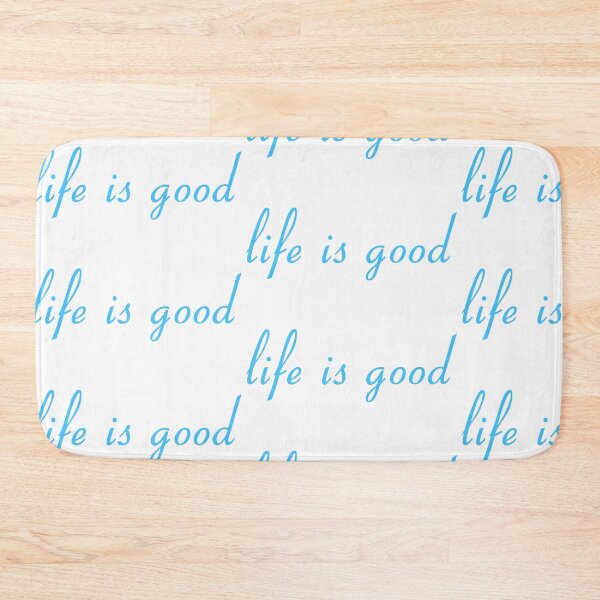 Item preview, Life is Good - Minimalist Blue Script Typography designed and sold by ArsVisuals.