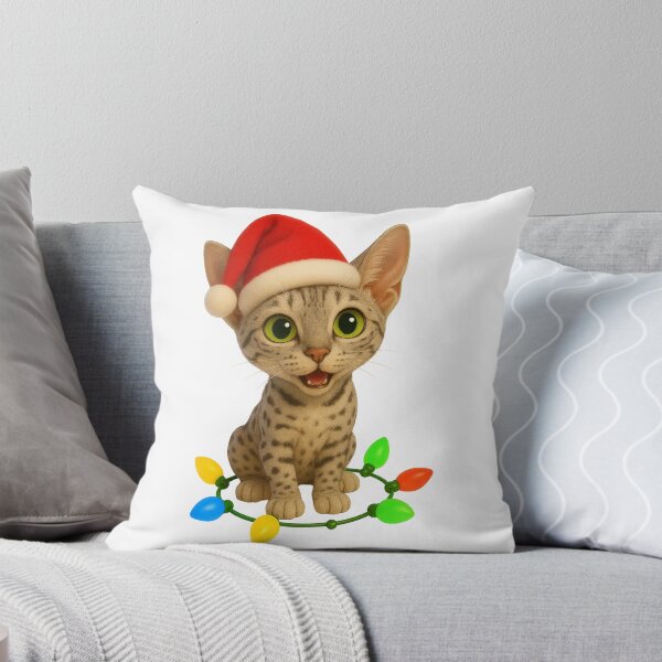 Item preview, Christmas Egyptian Mau Cat designed and sold by Sillytoe.