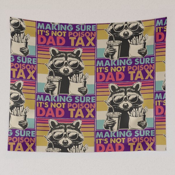 Item preview, Dad Tax Raccoon, Funny Dad Tax, Retro Style Dad, Gift for Dad, Funny Dad Gifts, Taxation, Fathers Day Gift designed and sold by DesignDenDo ⭐⭐⭐⭐⭐.