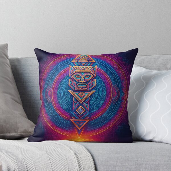 Item preview, Cosmic Tribal Totem with Sacred Mandala designed and sold by LaraVisionsArts.