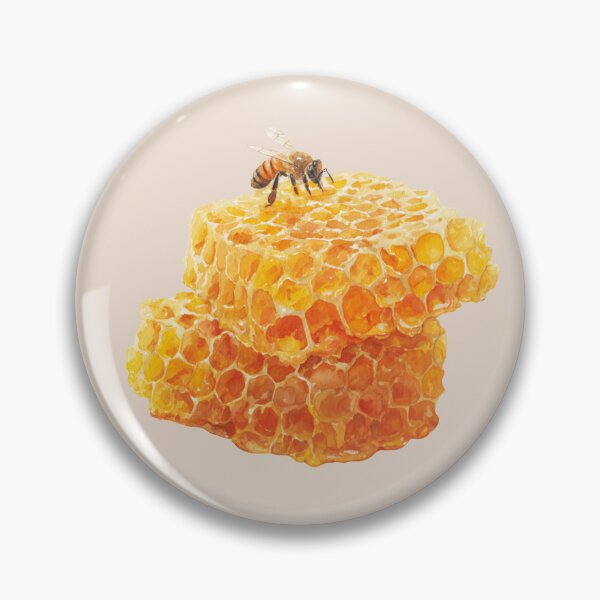 Item preview, Two Pieces of Honeycomb and a Bee designed and sold by Violet Peonies.
