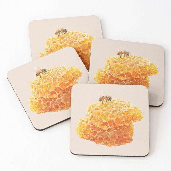 Item preview, Two Pieces of Honeycomb and a Bee designed and sold by Violet Peonies.