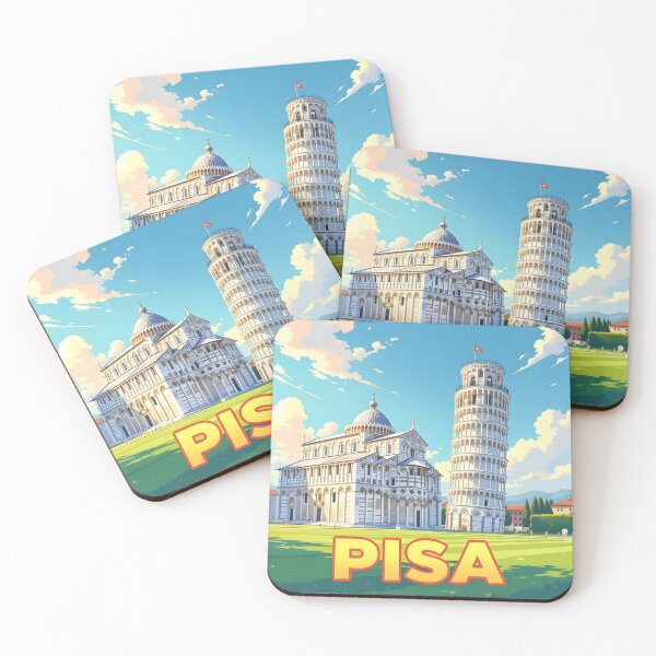 Item preview, Pisa, Italy: Vintage-Style Painterly Travel Poster designed and sold by LSVart.