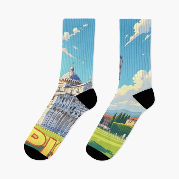 Item preview, Pisa, Italy: Vintage-Style Painterly Travel Poster designed and sold by LSVart.