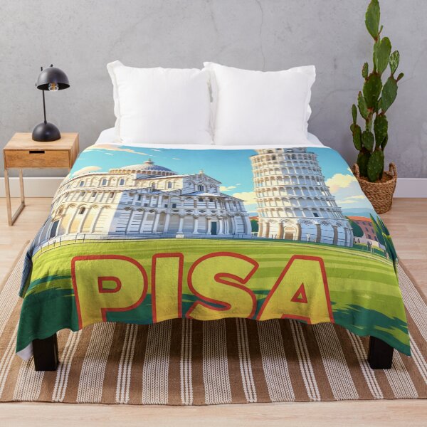 Item preview, Pisa, Italy: Vintage-Style Painterly Travel Poster designed and sold by LSVart.