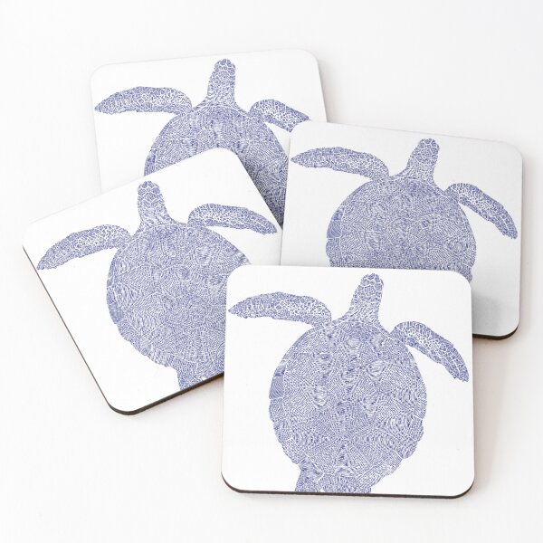 Item preview, Intricate Sea Turtle Line Art – Ocean Wildlife Illustration designed and sold by OneLinePrints.