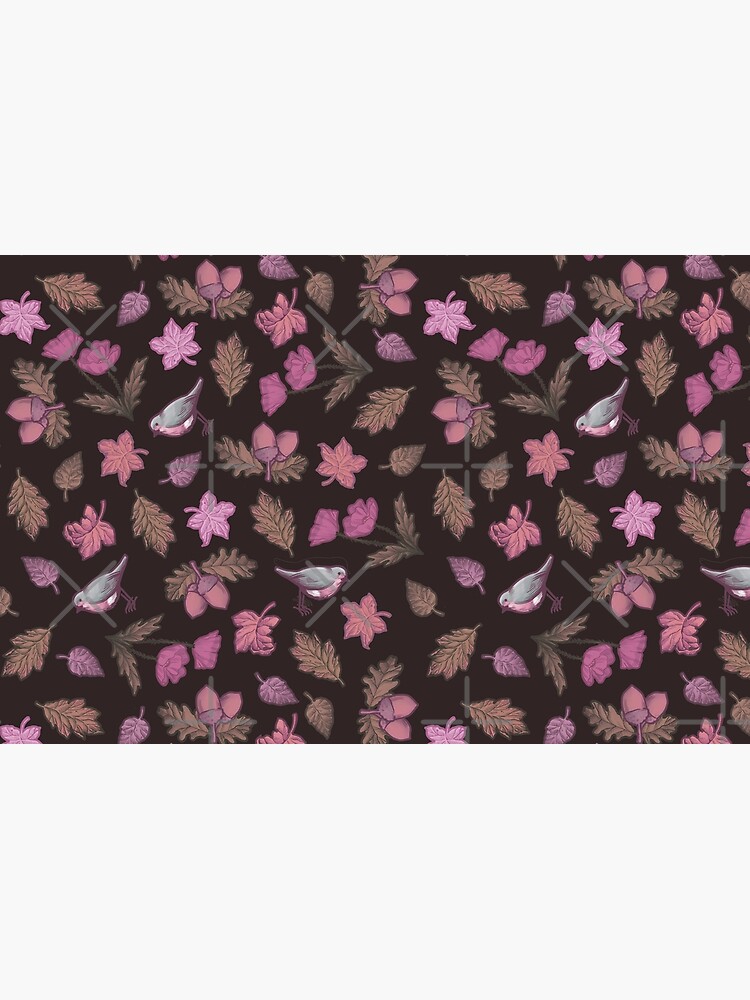 Thumbnail 4 of 4, Zipper Pouch, Folk Autumn Mauve designed and sold by medusadollmaker.