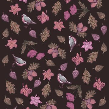 Artwork thumbnail, Folk Autumn Mauve by medusadollmaker