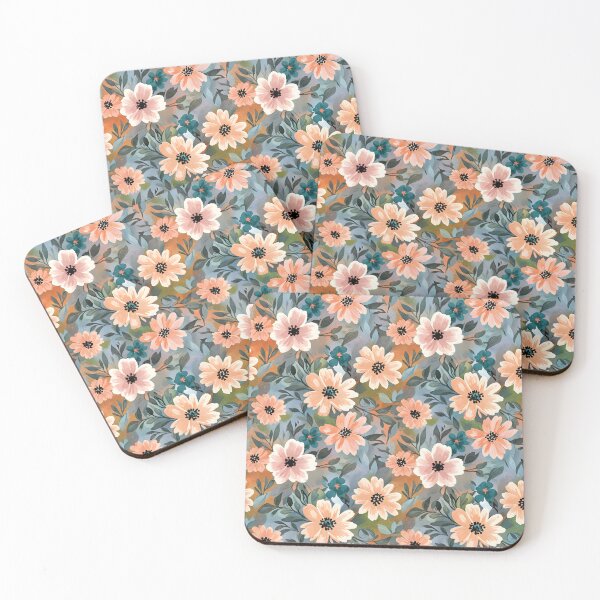 Item preview, Peach Flowers Seamless Watercolour Pattern designed and sold by HolmeProud.