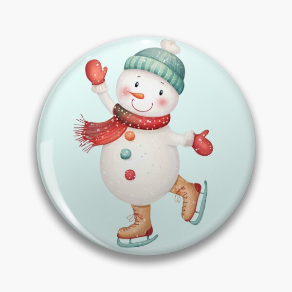 Item preview, Ice Skating Snowman – Cute & Whimsical Winter Design designed and sold by BeeJoyDesign.