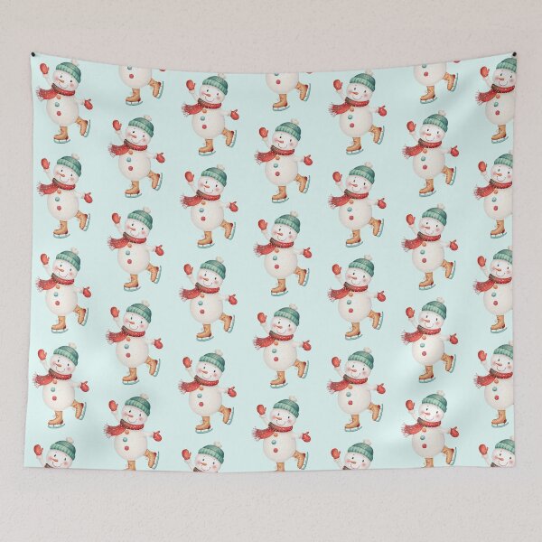 Item preview, Ice Skating Snowman – Cute & Whimsical Winter Design designed and sold by BeeJoyDesign.
