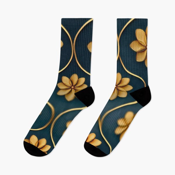 Item preview, Luxury Gold Floral Lattice Pattern on Deep Teal designed and sold by Queen Faceless Designs.