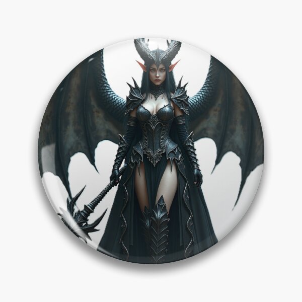 Item preview, The Obsidian Dragon Queen | Dark Fantasy Warrior Art designed and sold by Elderlight Studio - L. Vlashev.