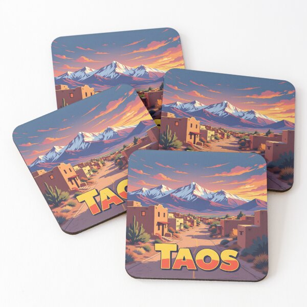 Item preview, Taos, New Mexico, USA: Vintage-Style Painterly Travel Poster designed and sold by LSVart.