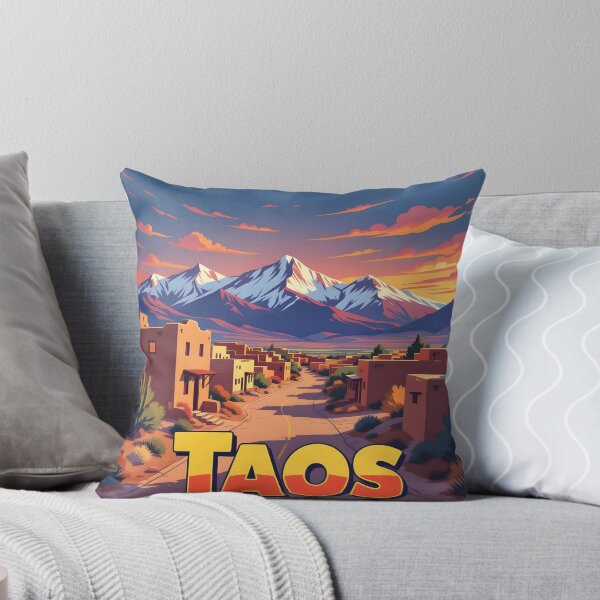Item preview, Taos, New Mexico, USA: Vintage-Style Painterly Travel Poster designed and sold by LSVart.